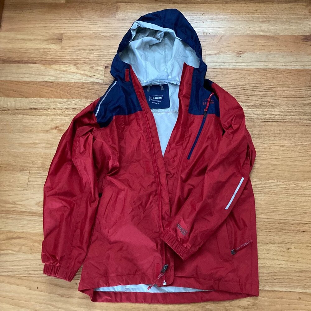L.L. Bean Stowaway Rain Jacket Sz 14-16